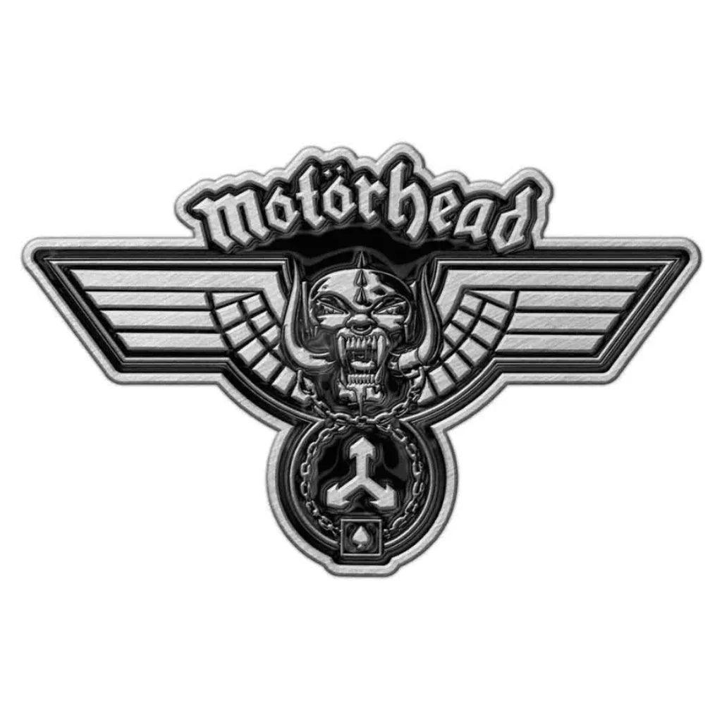 MotoerheadAnsteckerPin_HammeredBandLogo_OfficialMetalBandMerch - Totenkopf.com
