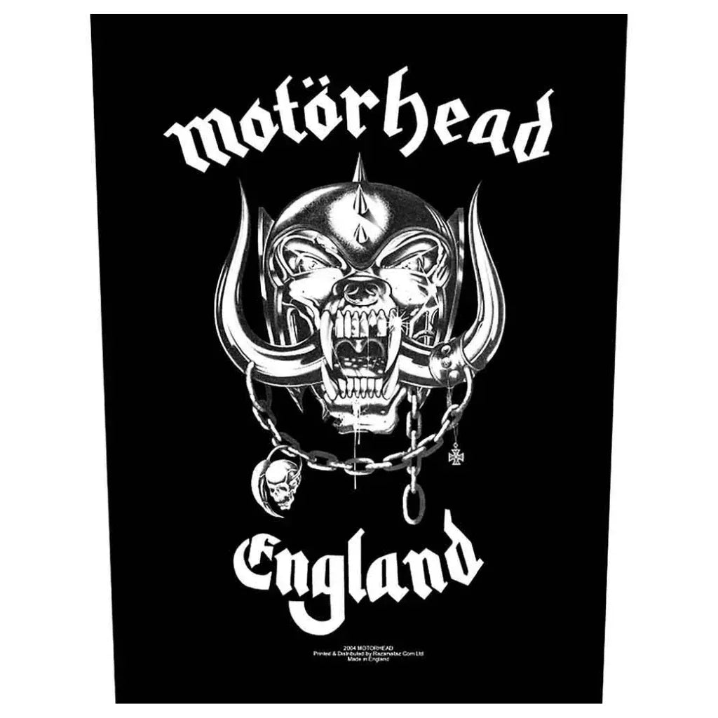 Motörhead Backpatch Rückenaufnäher · England (29cm x 34cm) - Totenkopf.com