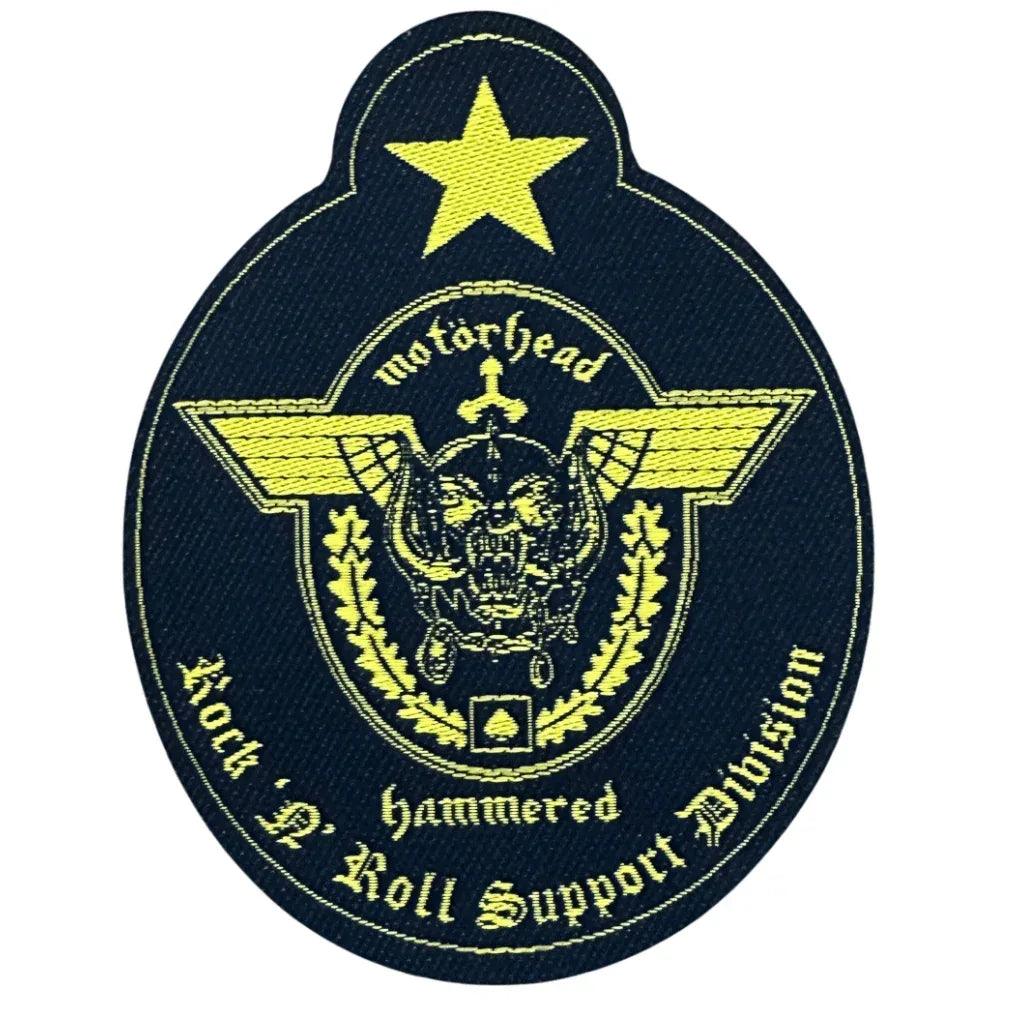 Motorhead-Patch-Aufnaeher-Hammered-Rock-N-Roll-Support-Division - Totenkopf.com