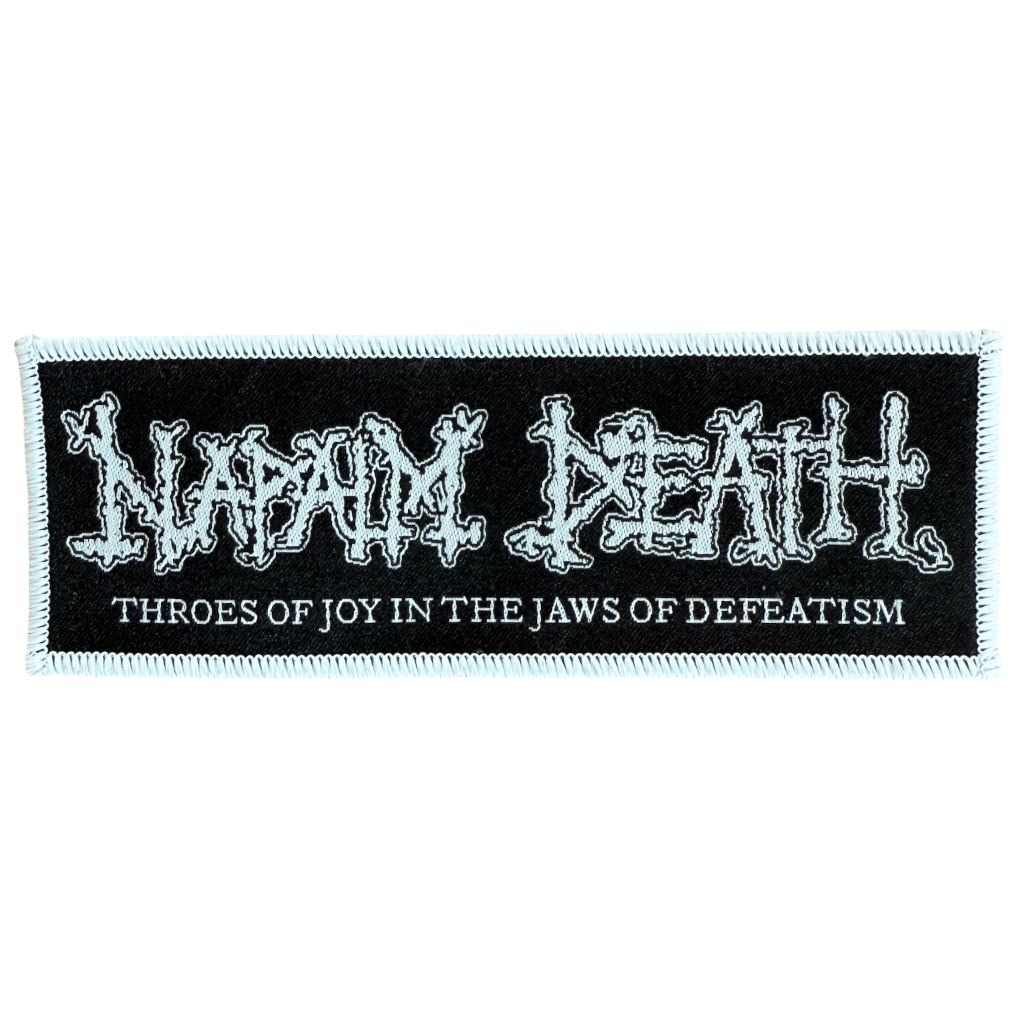Napalm Death Patch · Throes of Joy in the Jaws of Defeatism Black