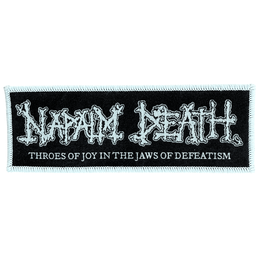 Napalm Death Patch · Throes of Joy in the Jaws of Defeatism Black