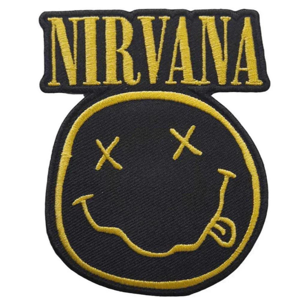 Nirvana-Patch-Aufnaeher-Smile-Black - Totenkopf.com