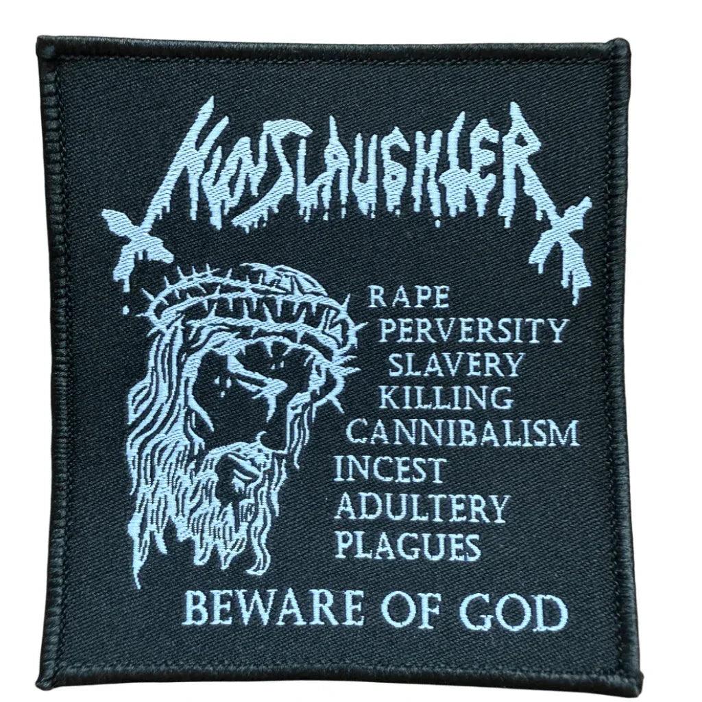 Nunslaughter-Patch-Beware-Of-God - Totenkopf.com