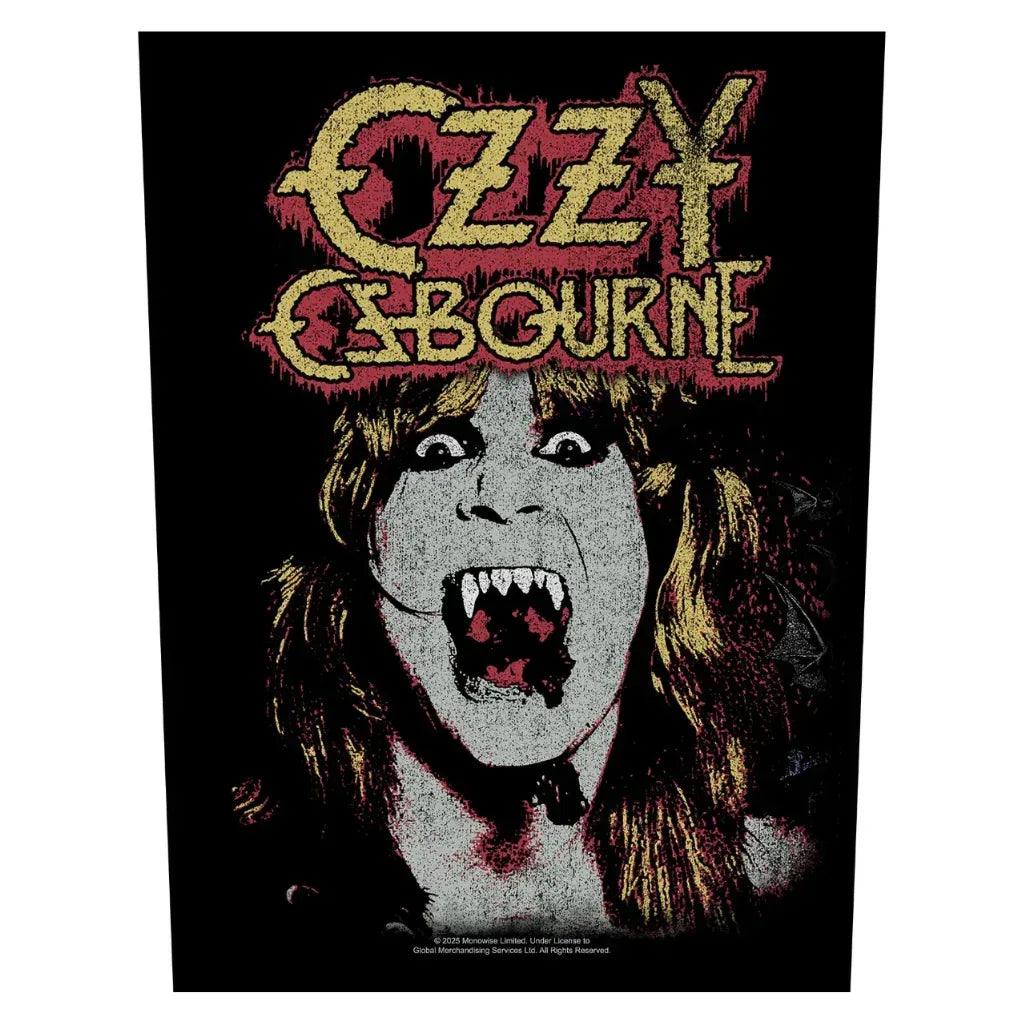 Ozzy Osbourne Backpatch Rückenaufnäher · Fangs (29cm x 34cm) - Totenkopf.com