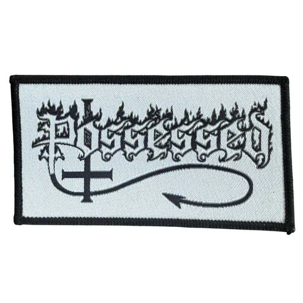 Possessed-Patch-Logo-Stripe-White-Black - Totenkopf.com