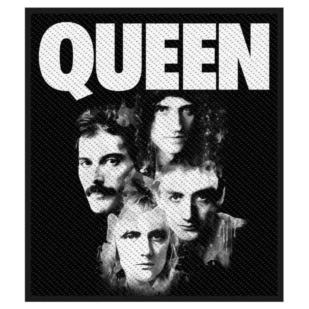 Queen Patch · Faces B&W (8cm x 10cm) - Totenkopf.com