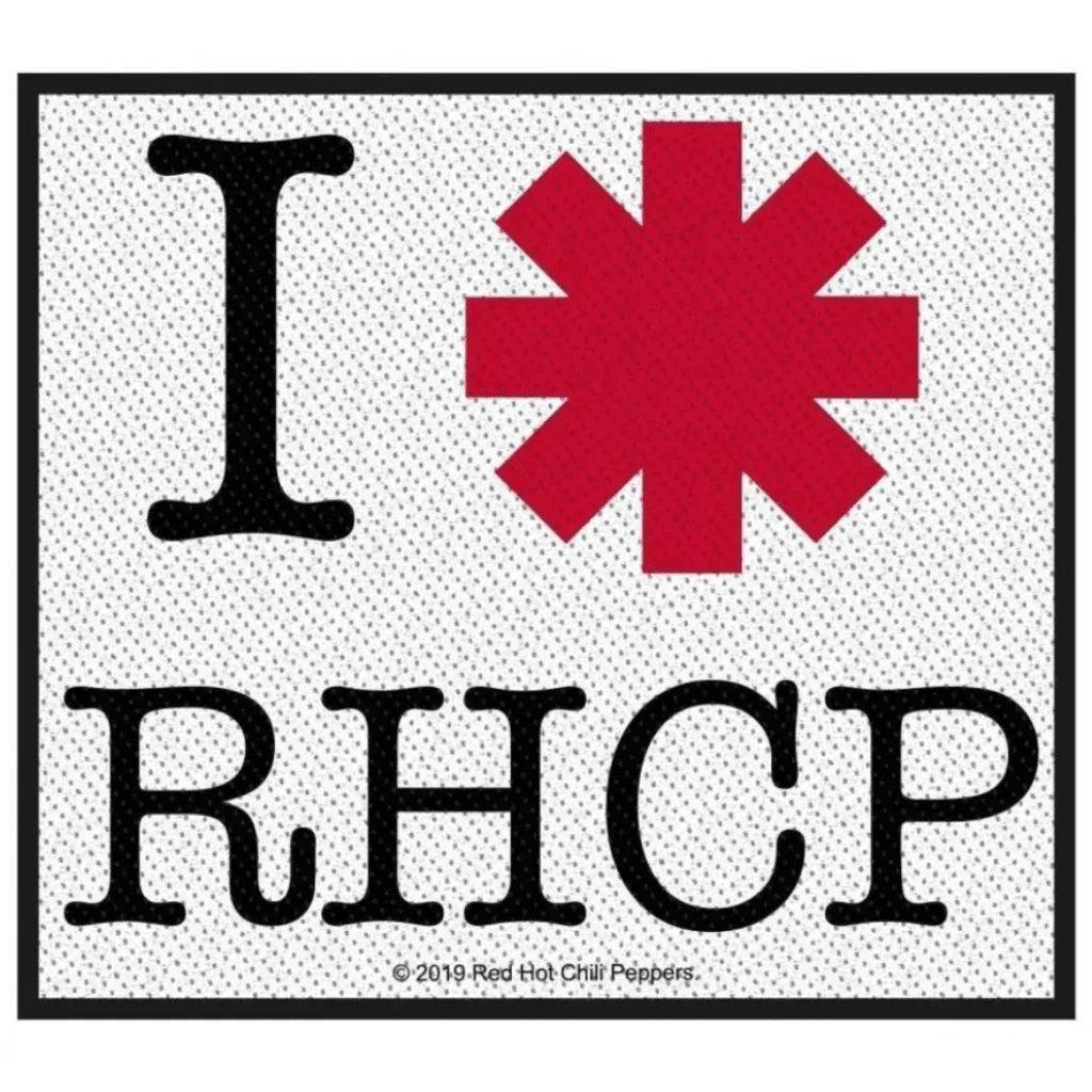 Red Hot Chili Peppers Patch · I Love RHCP (10cm x 10cm) - Totenkopf.com