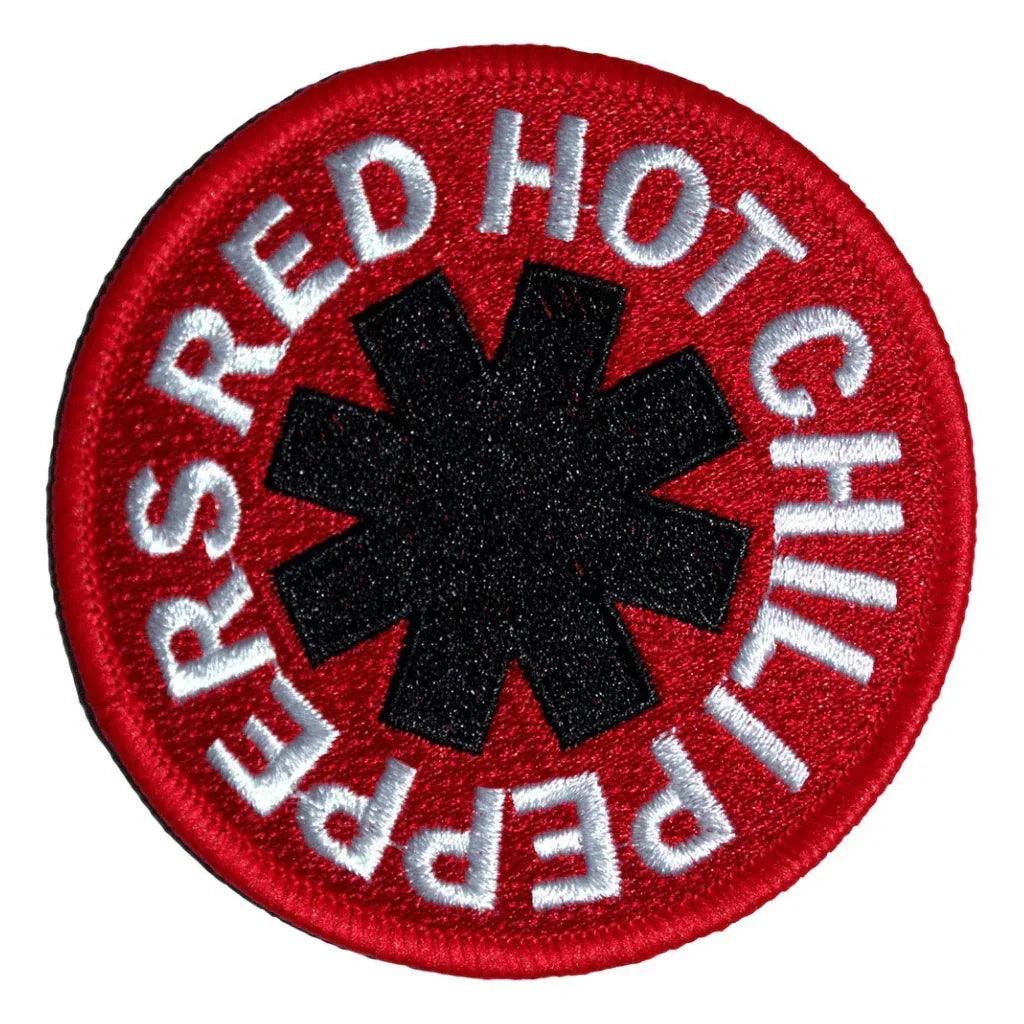 Red Hot Chili Peppers Patch Rund · Asterisk Black Red White (Ø 8cm) - Totenkopf.com
