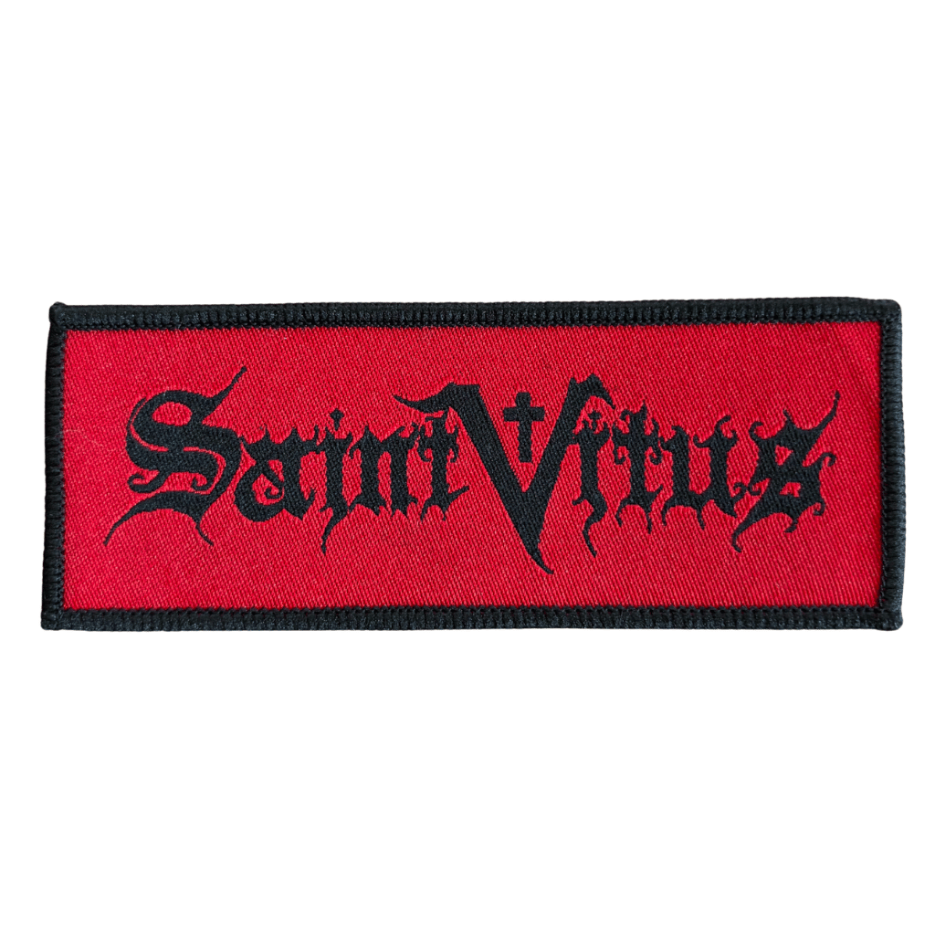 Saint Vitus Patch · Logo Stripe Red Black (12cm x 5cm)