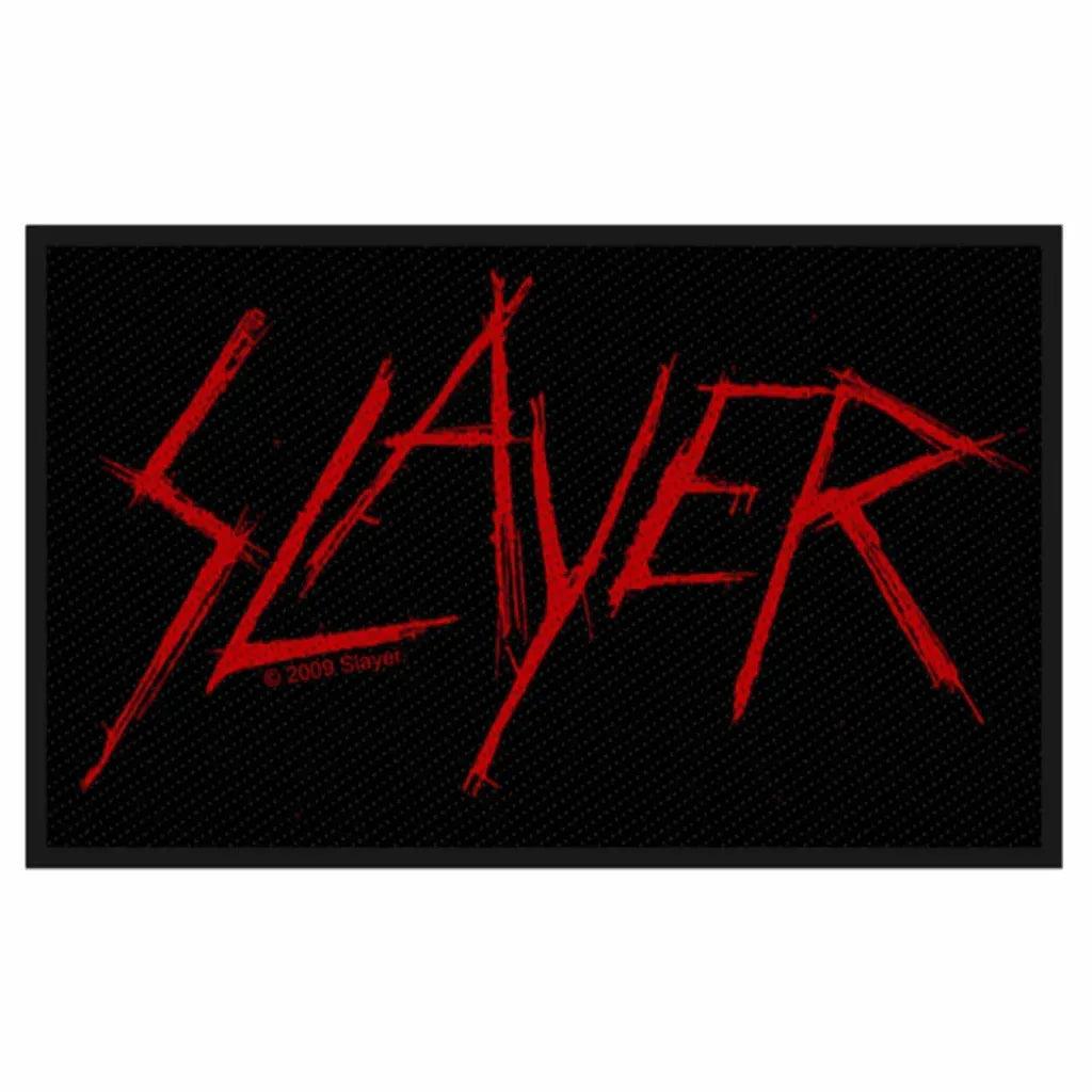 Slayer_Standard_Aufnaeher_Patch_Scratched_Logo - Totenkopf.com