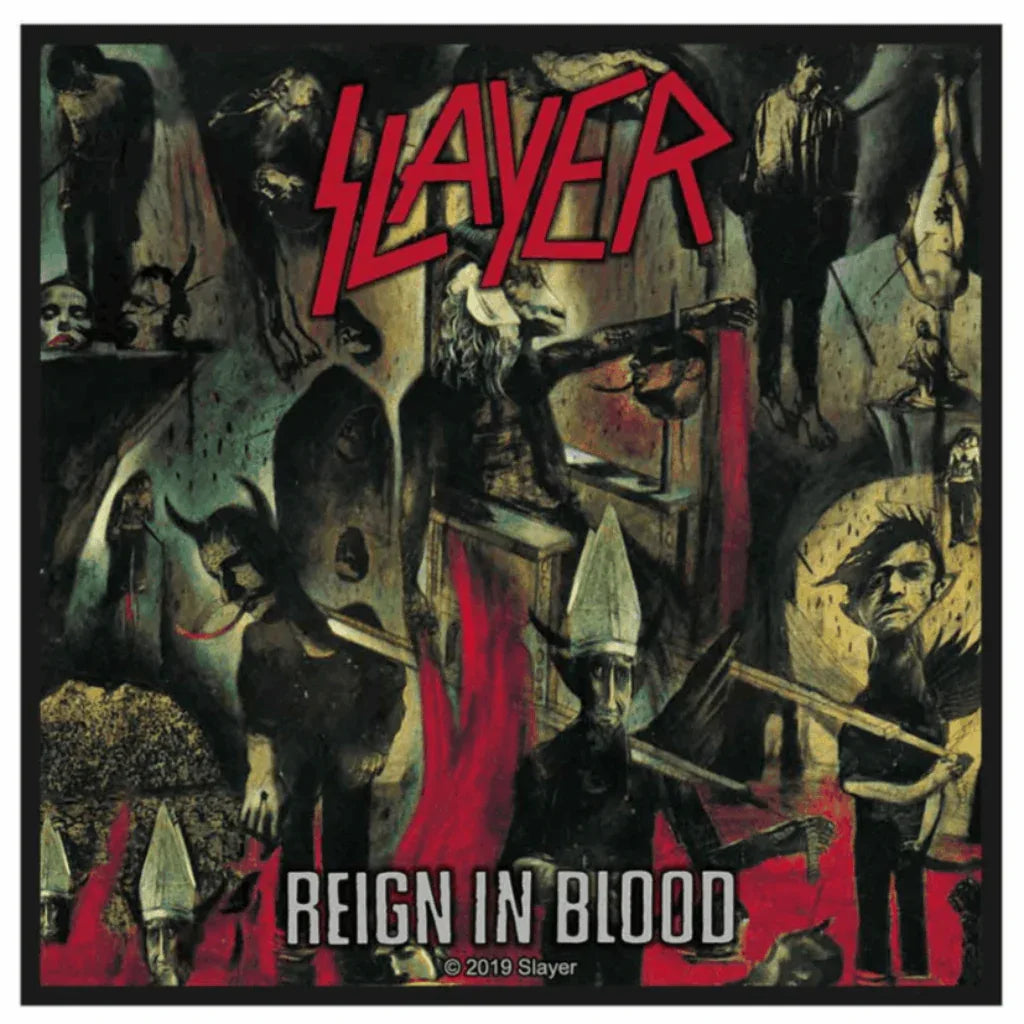 Slayer Patch · Reign In Blood (10cm x 10cm) - Totenkopf.com