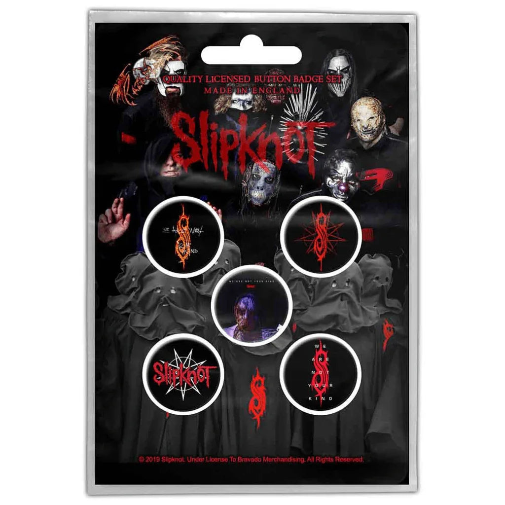 Slipknot Button Anstecker · We are not your Kind (Ø 25mm / 5er Set) - Totenkopf.com