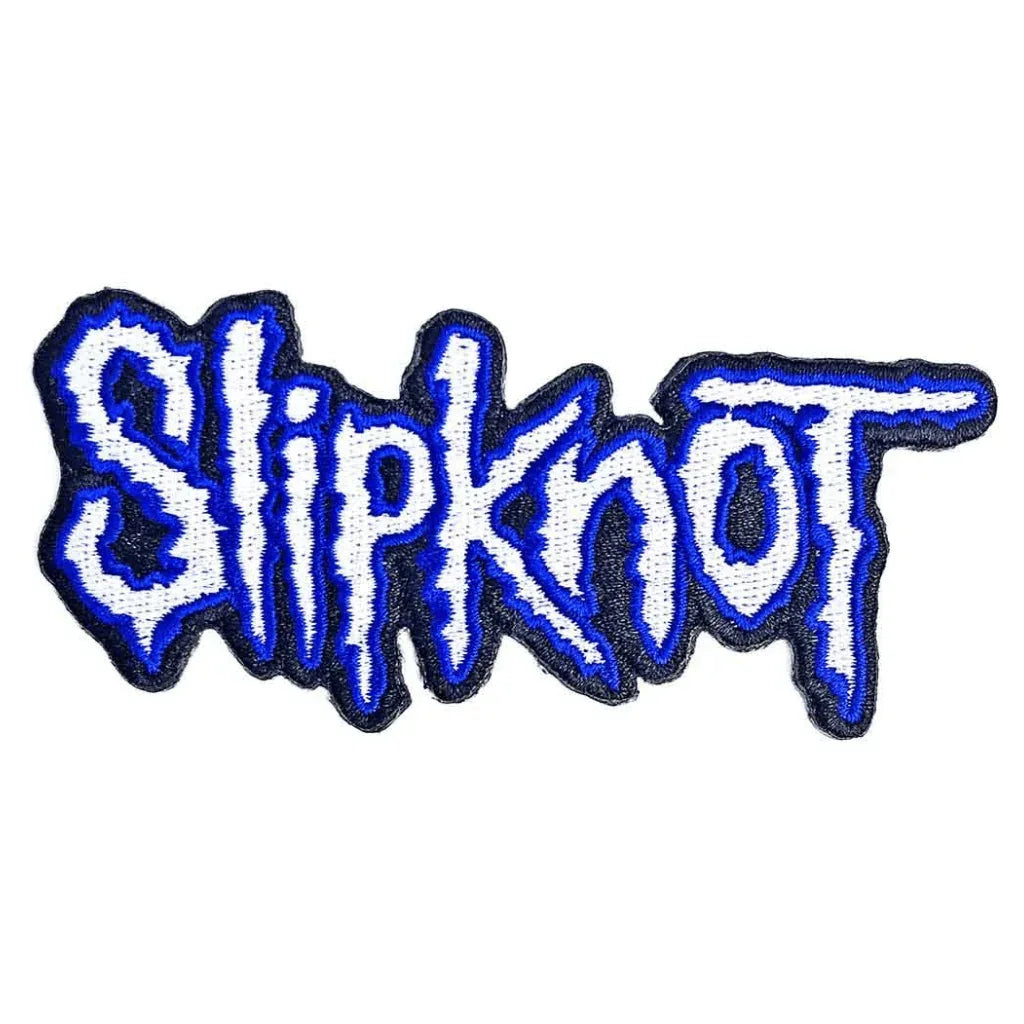Slipknot Patch · Logo Blue Cut Out (10cm x 4cm) - Totenkopf.com
