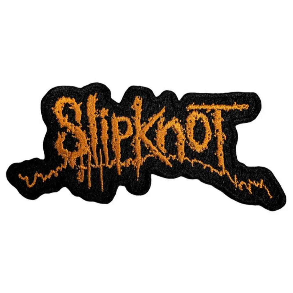 Slipknot-Patch-Aufnaeher-Orange-Logo - Totenkopf.com