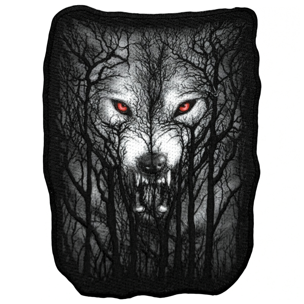 Spiral Biker Motiv Patch · Forest Wolf
