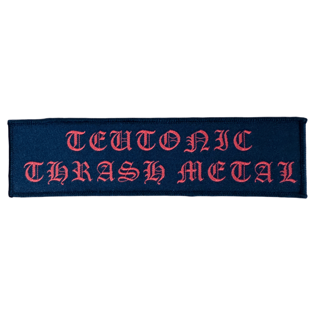 Biker Rocker Langer Stripe Patch · Teutonic Thrash Metal (20cm x 5cm)