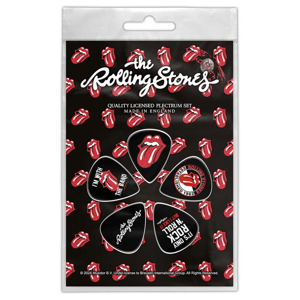 The Rolling Stones Gitarren Plektren · Tongue · Offizieller Rock Band Merch