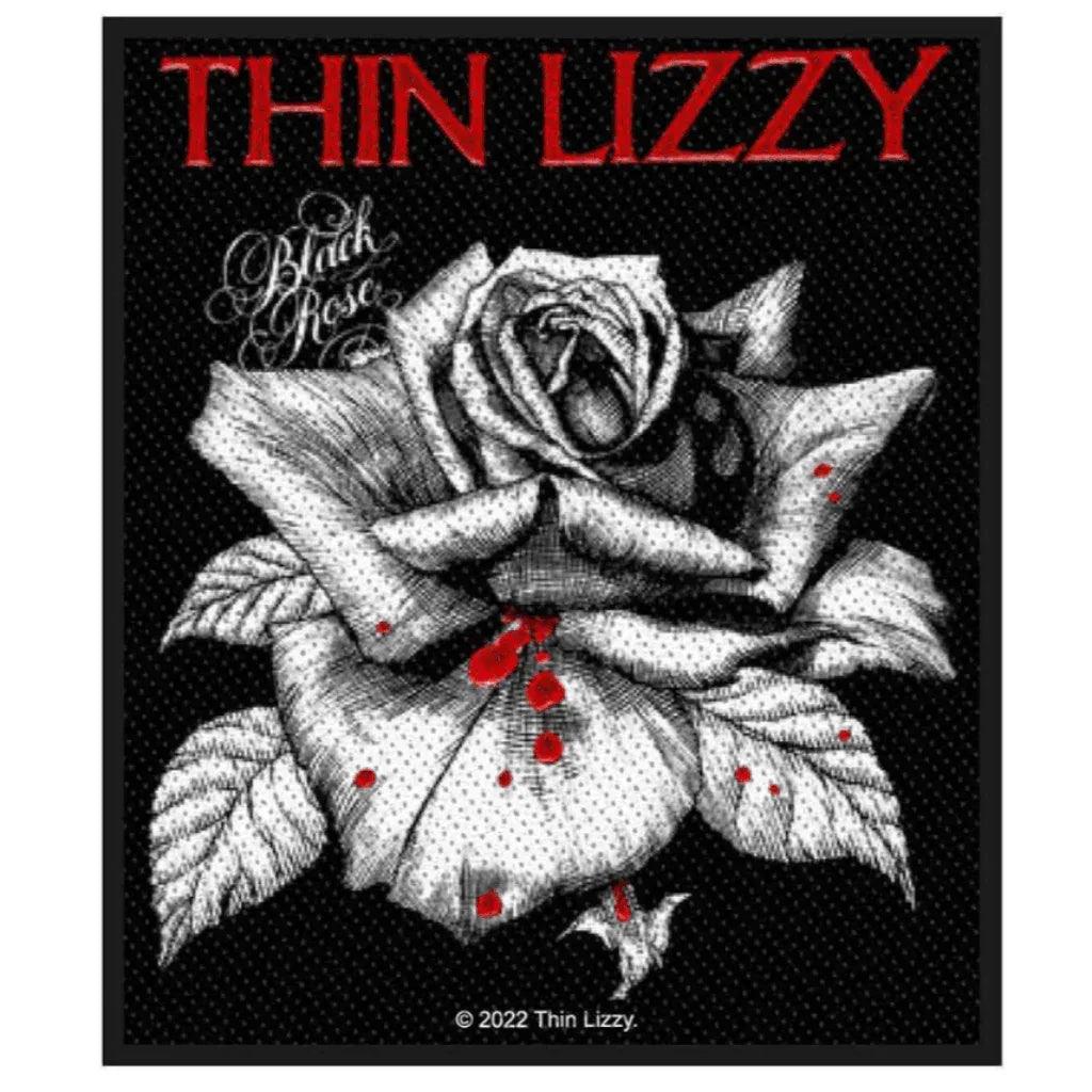 Thin-Lizzy-Aufnaeher-Patch-Black-Rose - Totenkopf.com
