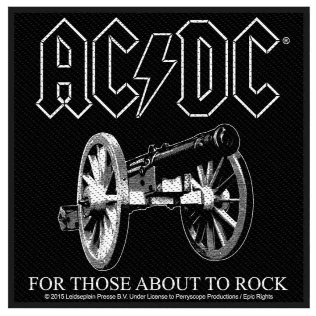 AC/DC Patch · For Those About To Rock (10cm x 10cm) - Totenkopf.com