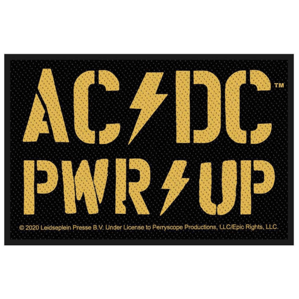 AC DC Aufnäher Patch Power Up