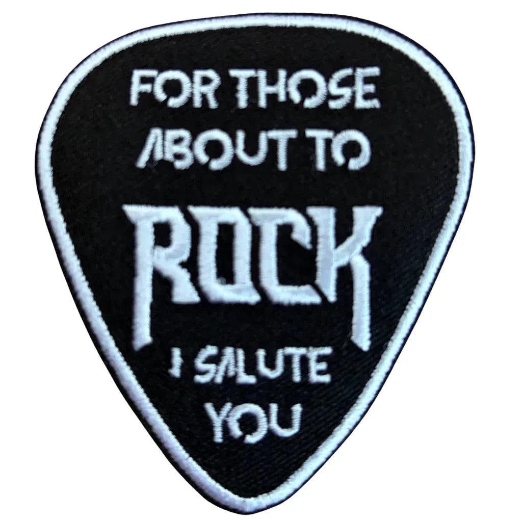 AC/DC Patch · For Those About To Rock Plektrum (7cm x 8cm) - Totenkopf.com
