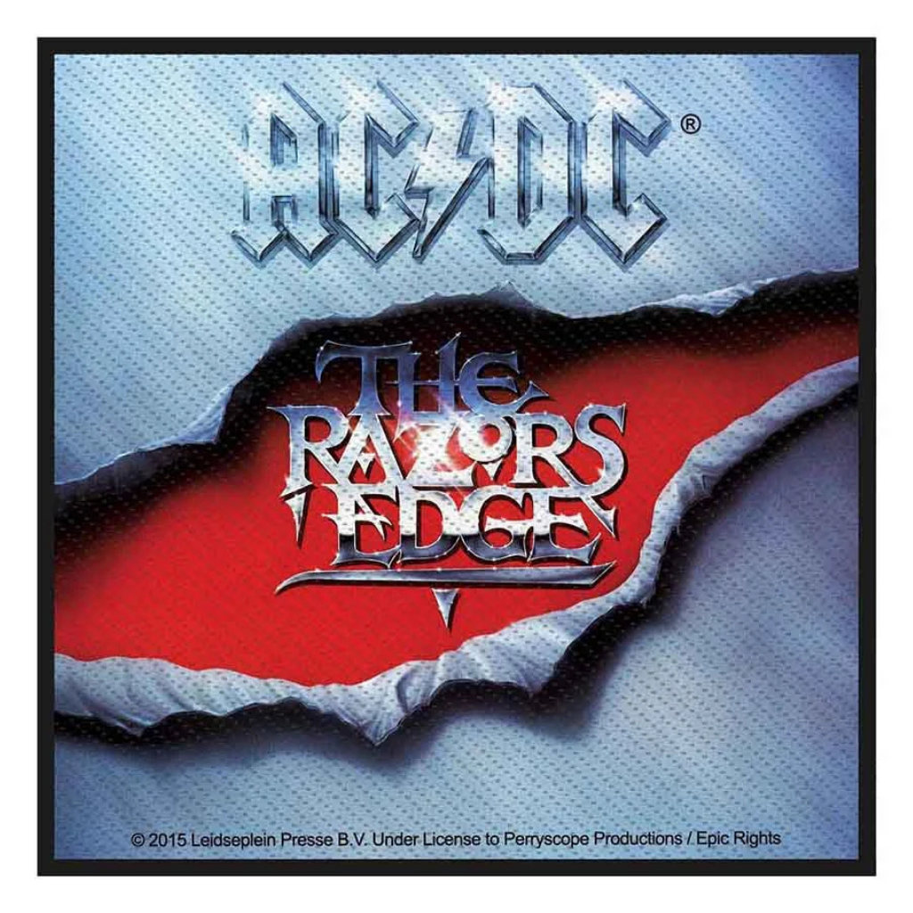 AC/DC Patch · The Razors Edge Black Border (10cm x 10cm)