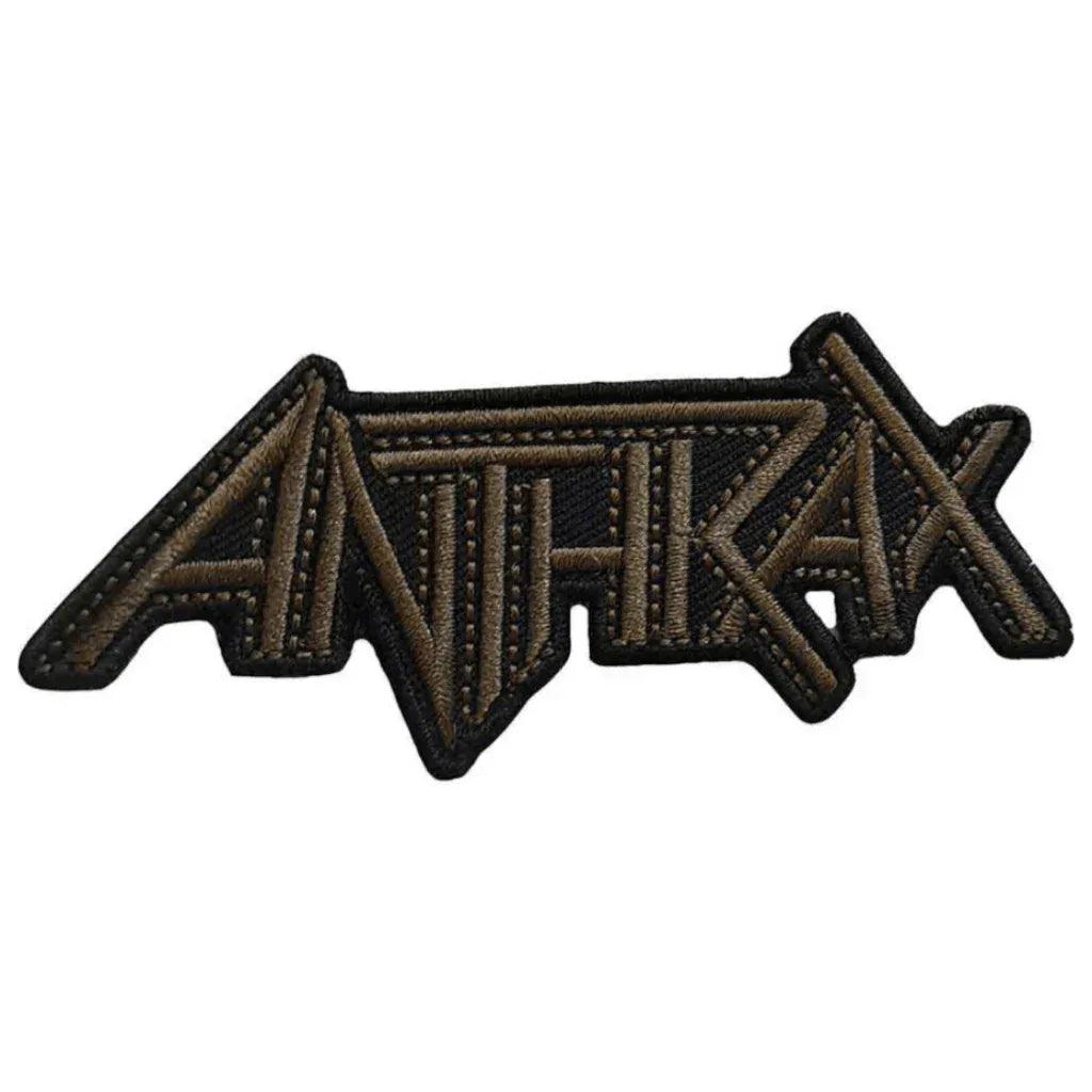 anthrax-aufnaeher-patch-brown-logo - Totenkopf.com