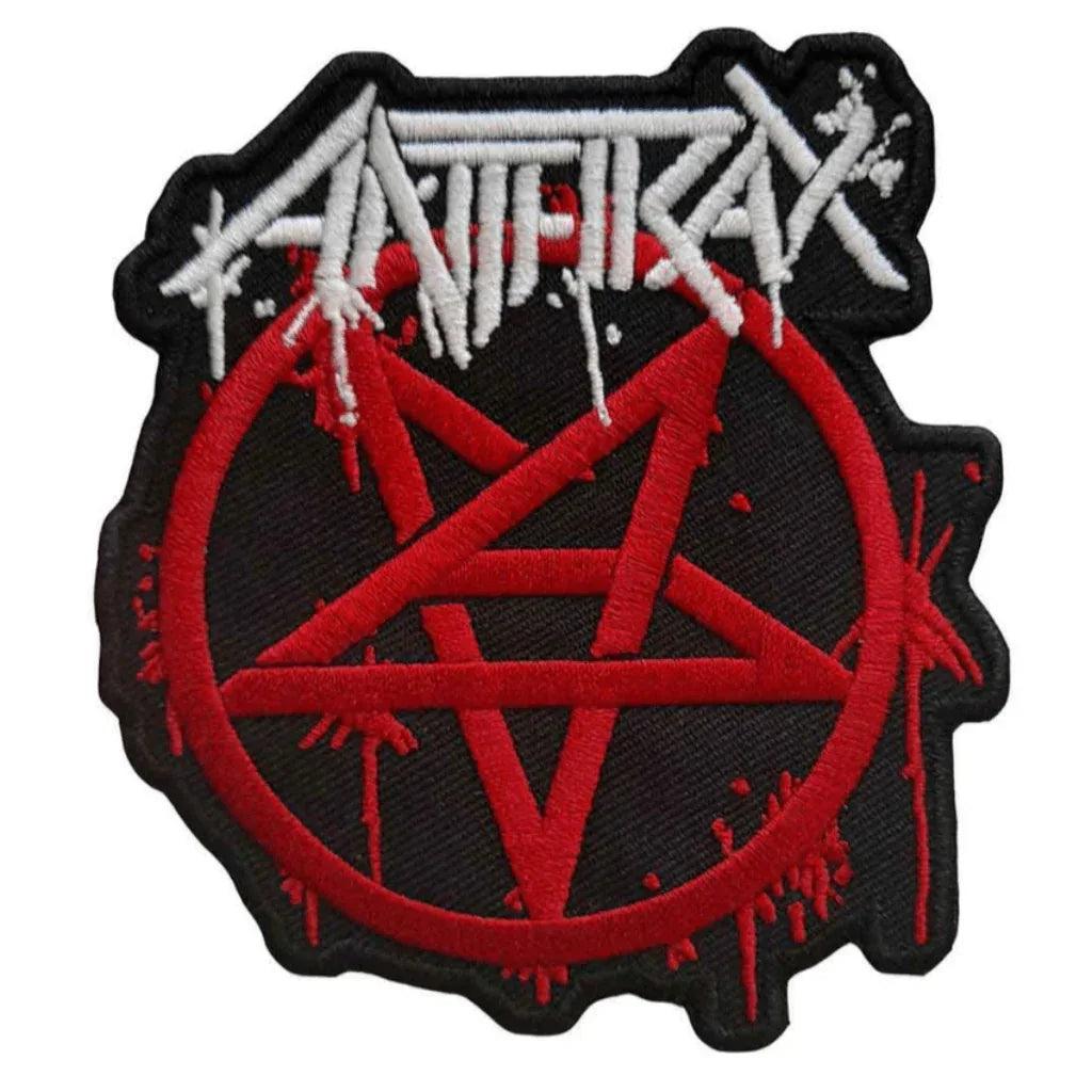 anthrax-aufnaeher-patch-pentagram-logo - Totenkopf.com