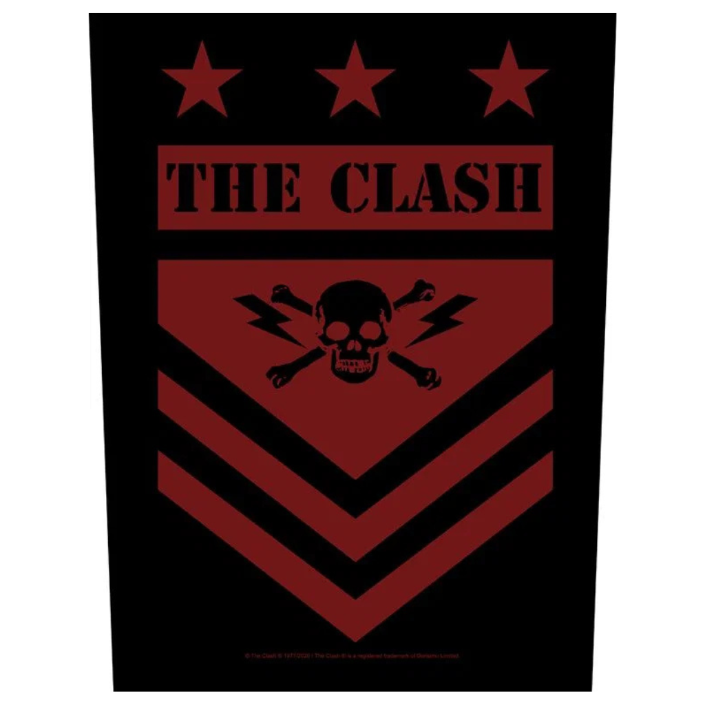 The Clash Backpatch Rückenaufnäher · Military Shield (29cm x 34cm)