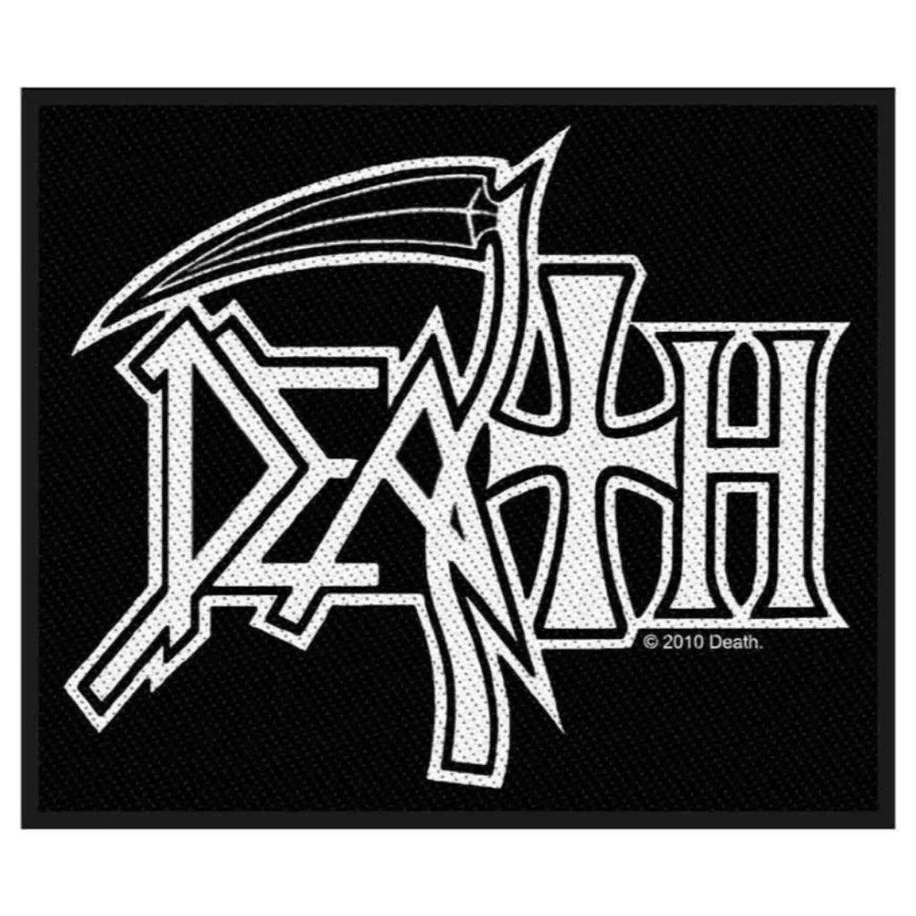 death-aufnaeher-patch-logo-black-white - Totenkopf.com
