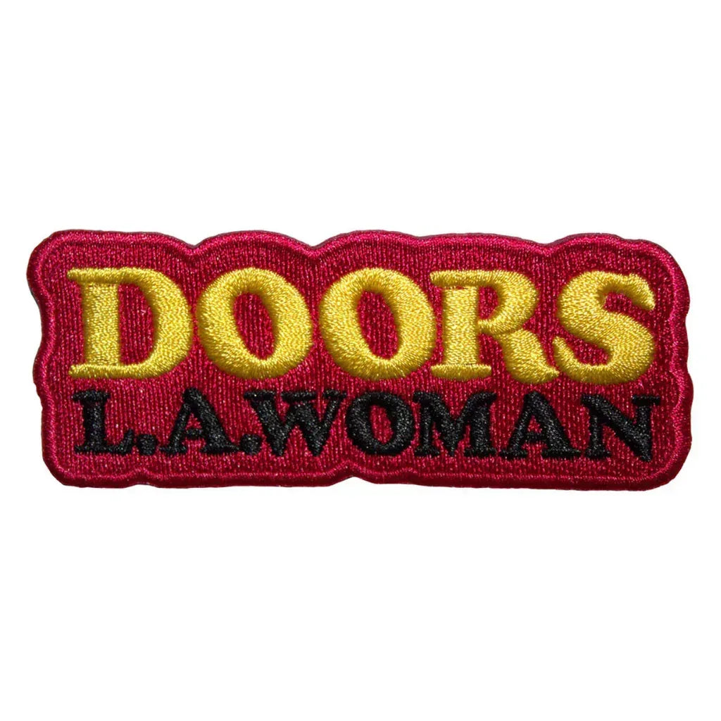 The Doors Patch · L.A. Woman Text Logo Red (9cm x 4cm) - Totenkopf.com