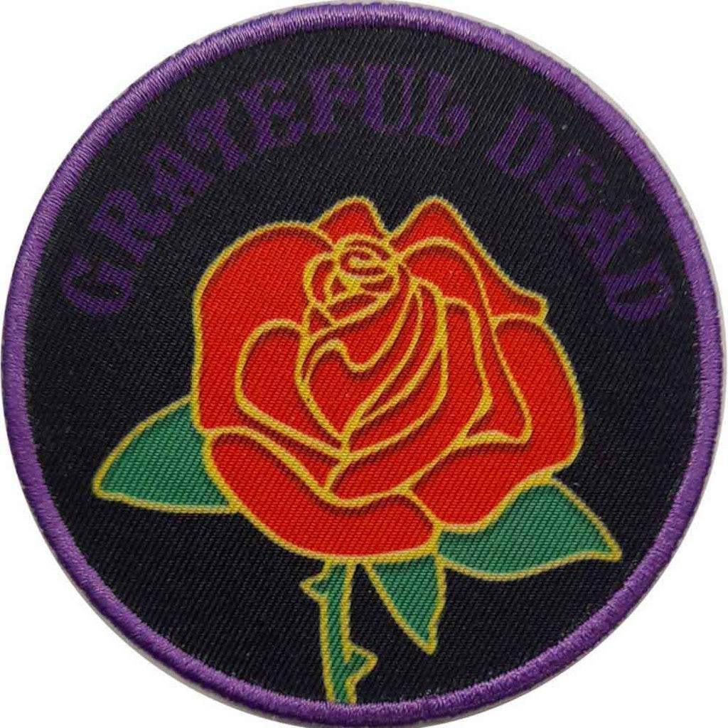 Grateful Dead Patch Rund · Rose (Ø 9cm) - Totenkopf.com