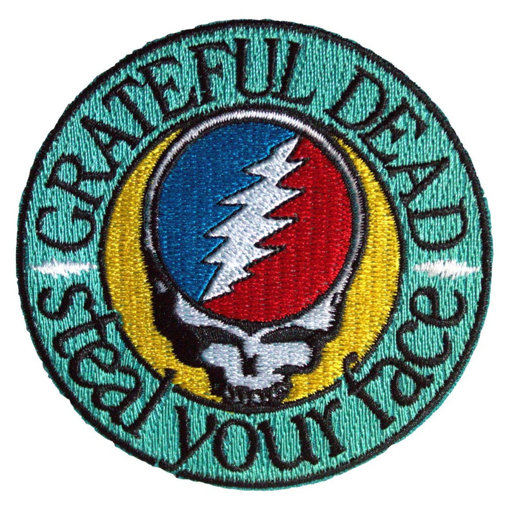 Grateful Dead Patch · Steal Your Face Text Emblem (Ø 7cm)