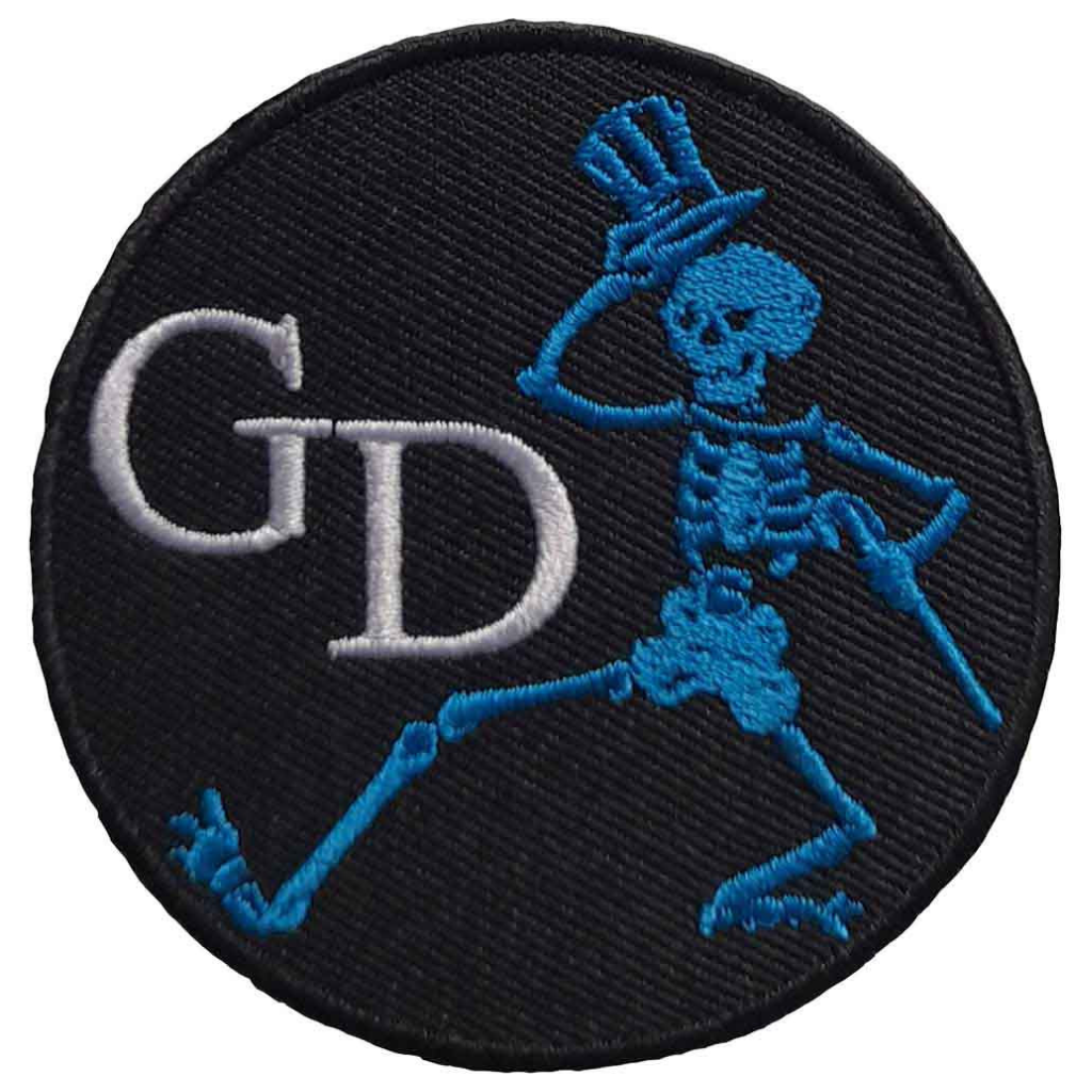 Grateful Dead Patch Rund · Skeleton (Ø 7cm)
