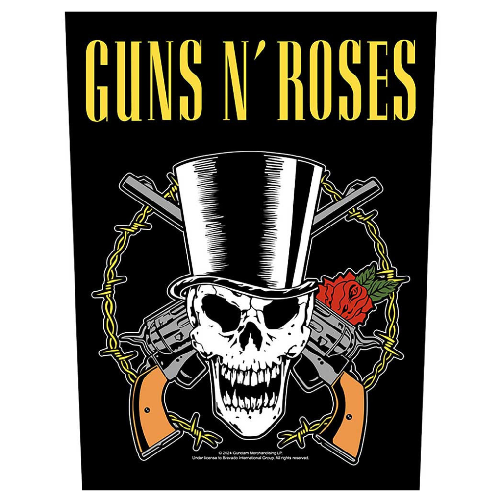 Guns N' Roses Backpatch Rückenaufnäher · Skull & Guns (29cm x 34cm)