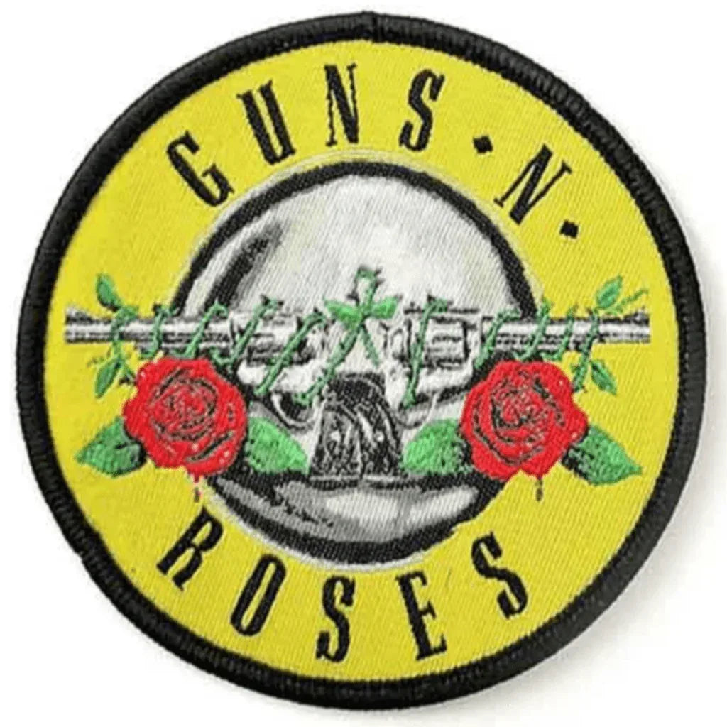 Guns N' Roses Patch Rund · Classic Yellow Logo (Ø 7cm) - Totenkopf.com