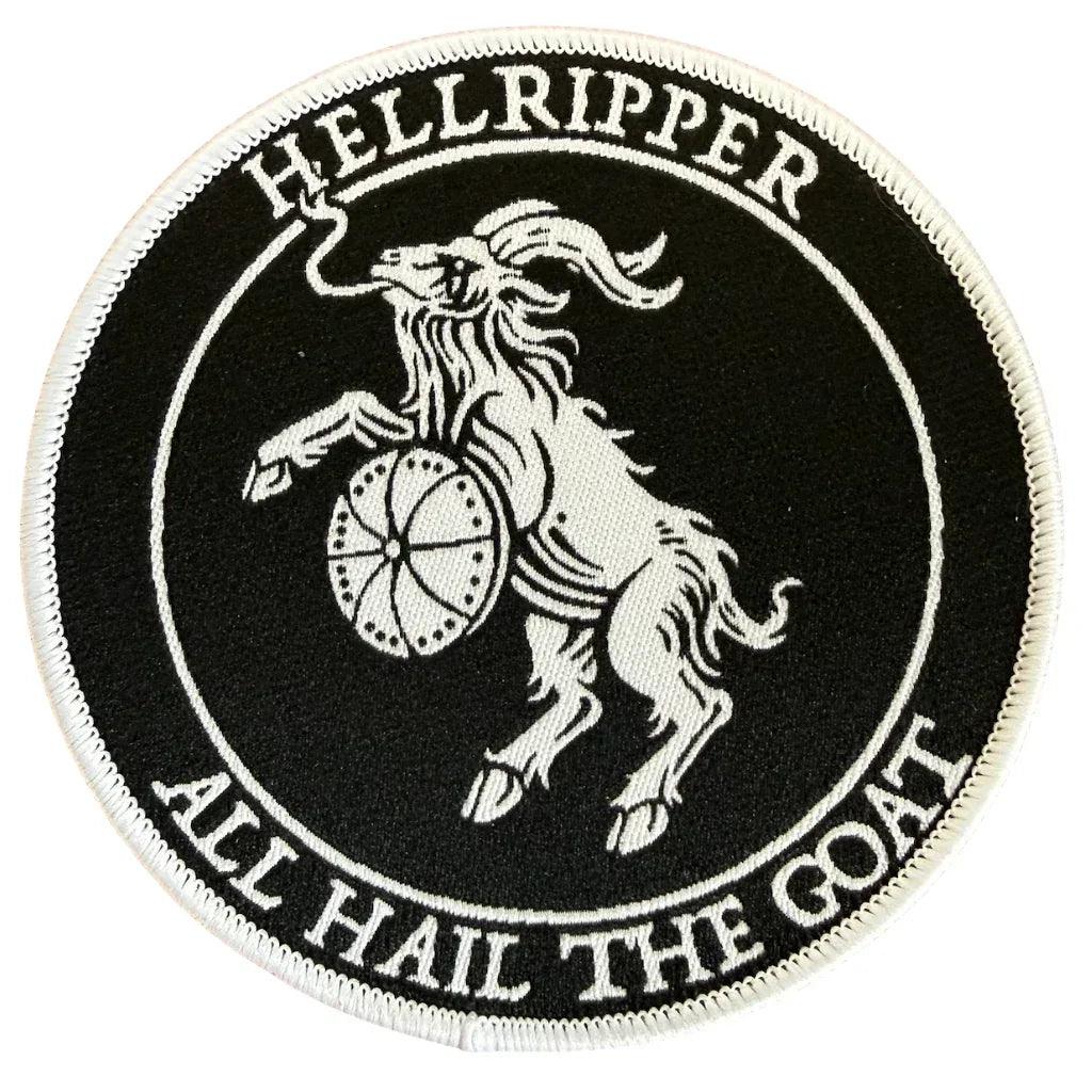 hellripper-patch-all-hail-the-goat-white-circle - Totenkopf.com