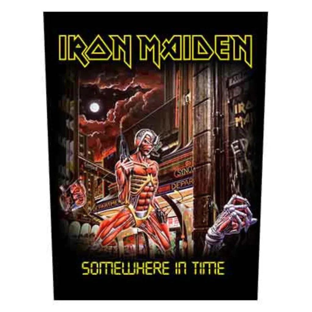Iron Maiden Backpatch Rückenaufnäher · Somewhere In Time (29cm x 34cm) - Totenkopf.com
