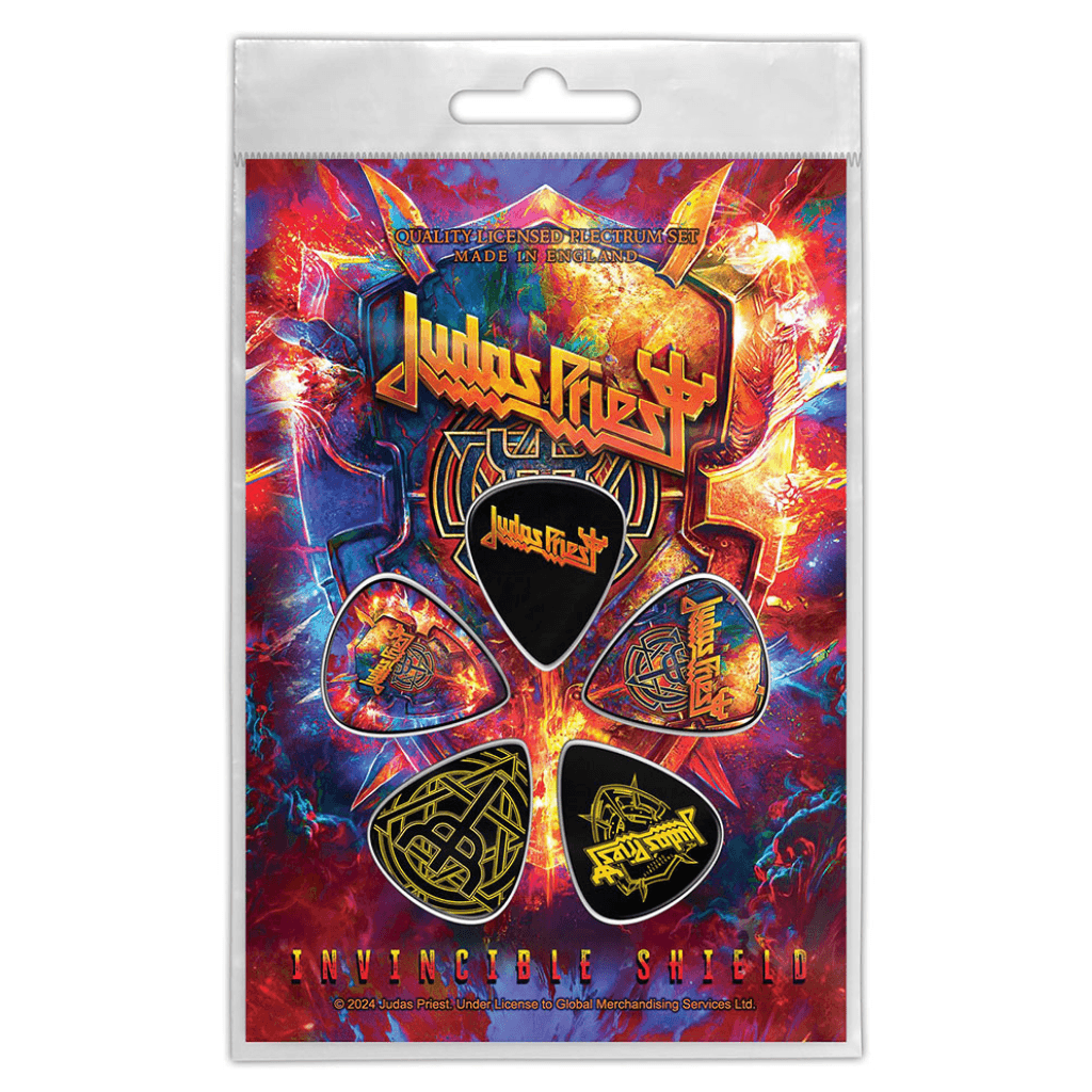 Judas Priest Gitarren Plektren · Invincible Shield · Band Merch