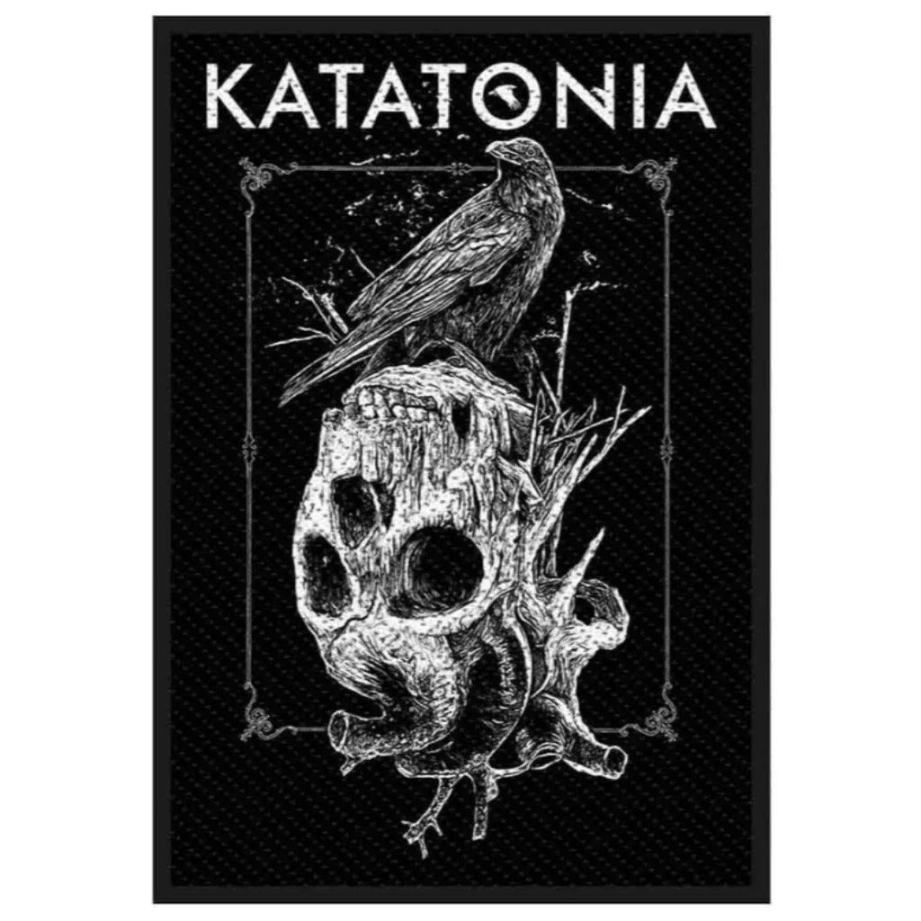 katatonia-aufnaeher-patch-crow-skull - Totenkopf.com