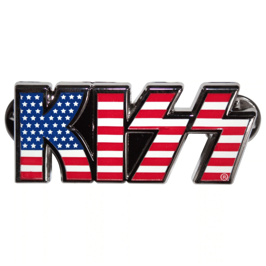 Kiss Anstecker Pin · USA Logo