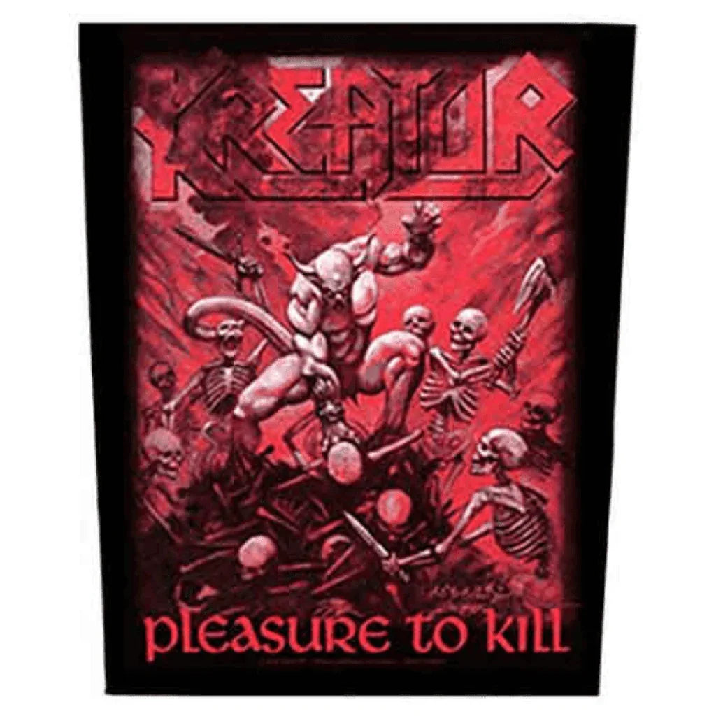 Kreator Backpatch Rückenaufnäher · Pleasure To Kill (29cm x 34cm) - Totenkopf.com