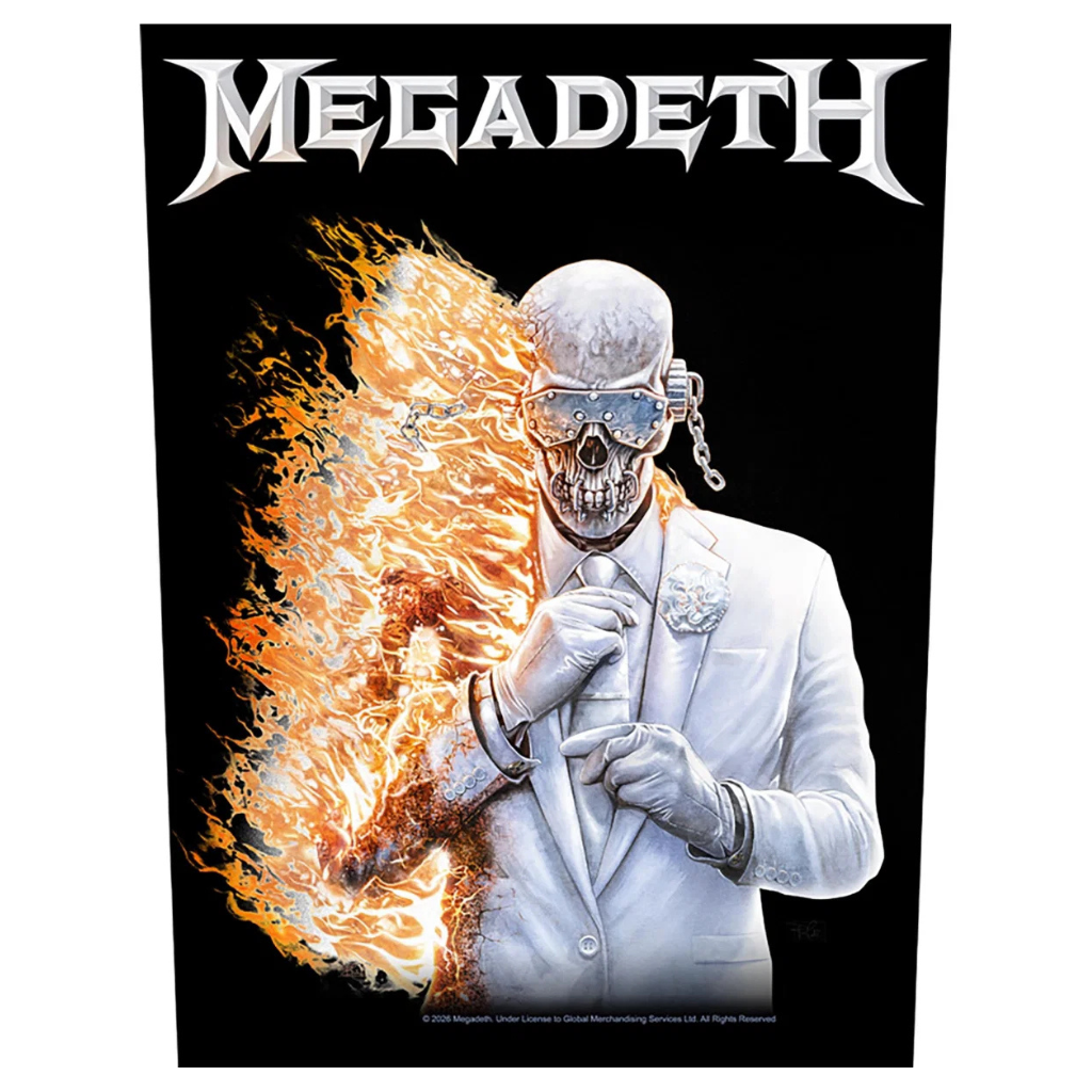 Megadeth Backpatch Rückenaufnäher · Last LP Flaming Vic (29cm x 34cm)