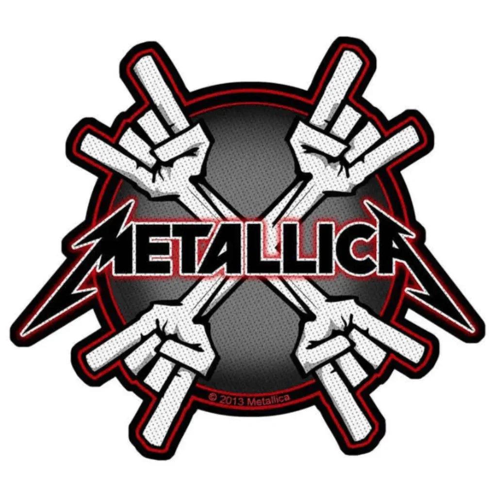 metallica-aufnaeher-patch-metal-horns - Totenkopf.com