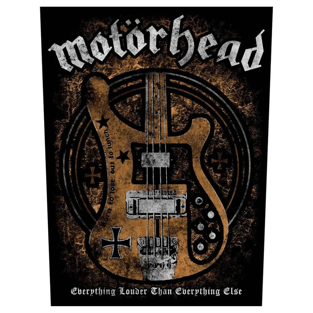 Motörhead Backpatch Rückenaufnäher · Lemmy Bass (29cm x 34cm) - Totenkopf.com