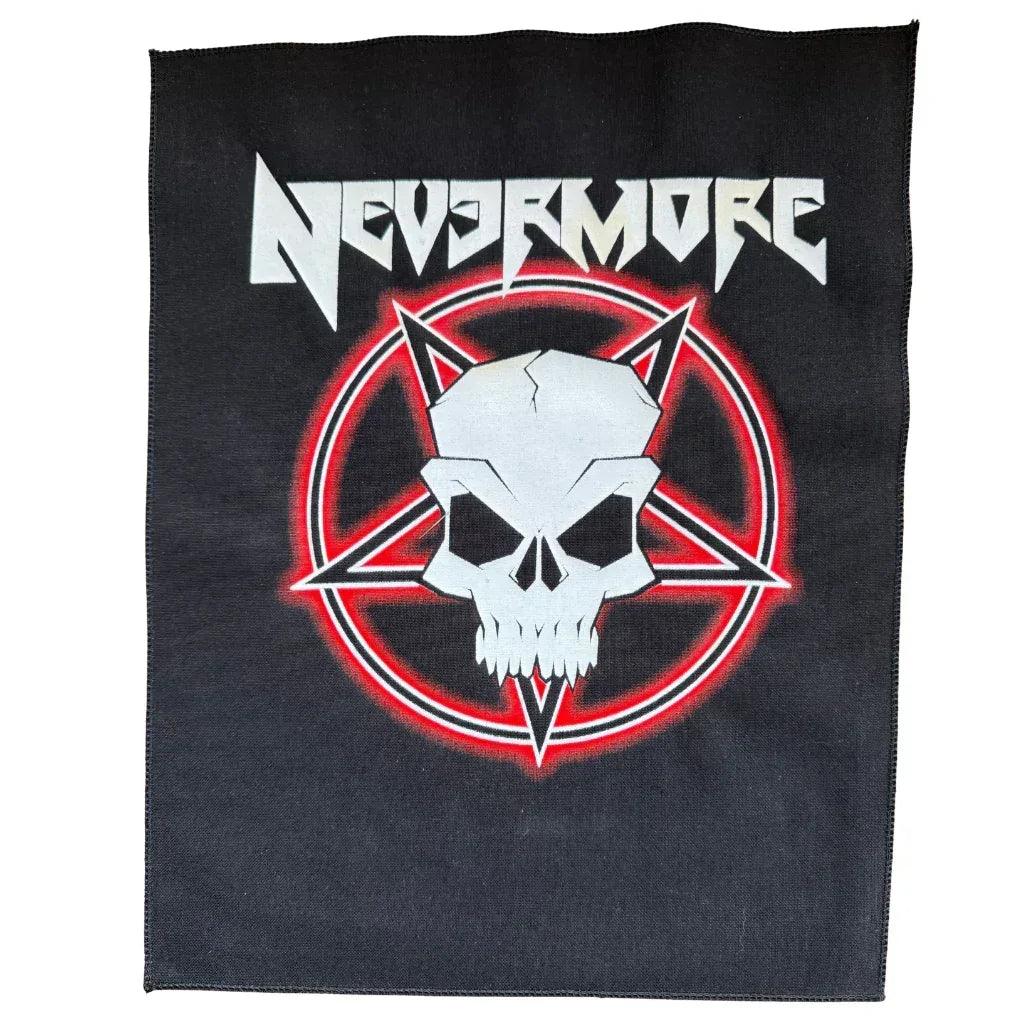 Nevermore Backpatch Rückenaufnäher · Pentagram Skull (29cm x 34cm) - Totenkopf.com