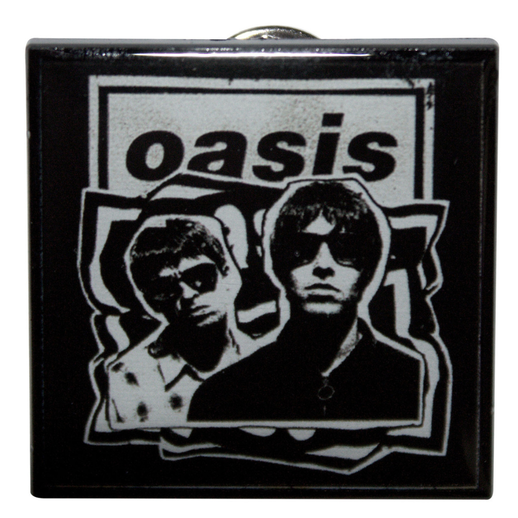 Oasis Anstecker Pin · Paper Cut-Out Photo (Ex-Tour) (3cm x 3cm)