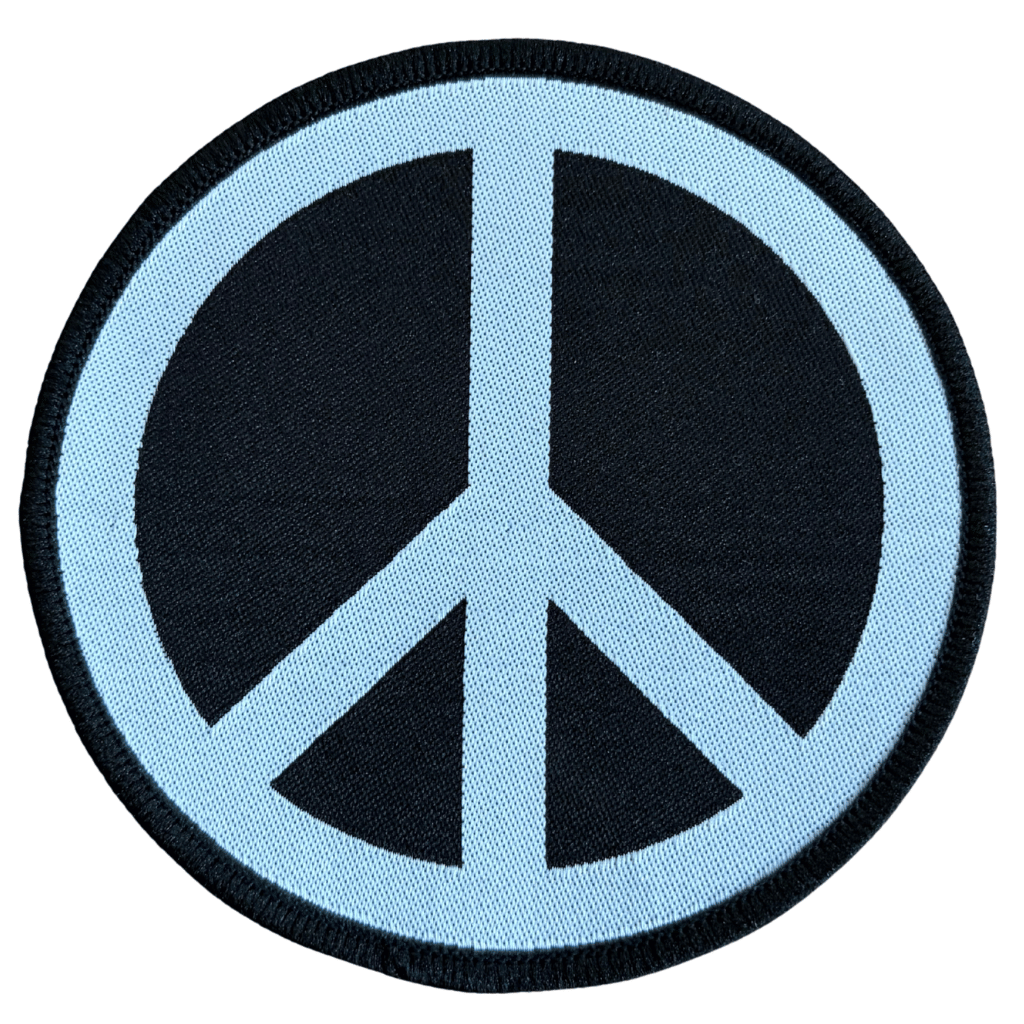 Biker Motiv Patch Rund · Peace Zeichen (Ø 10cm)