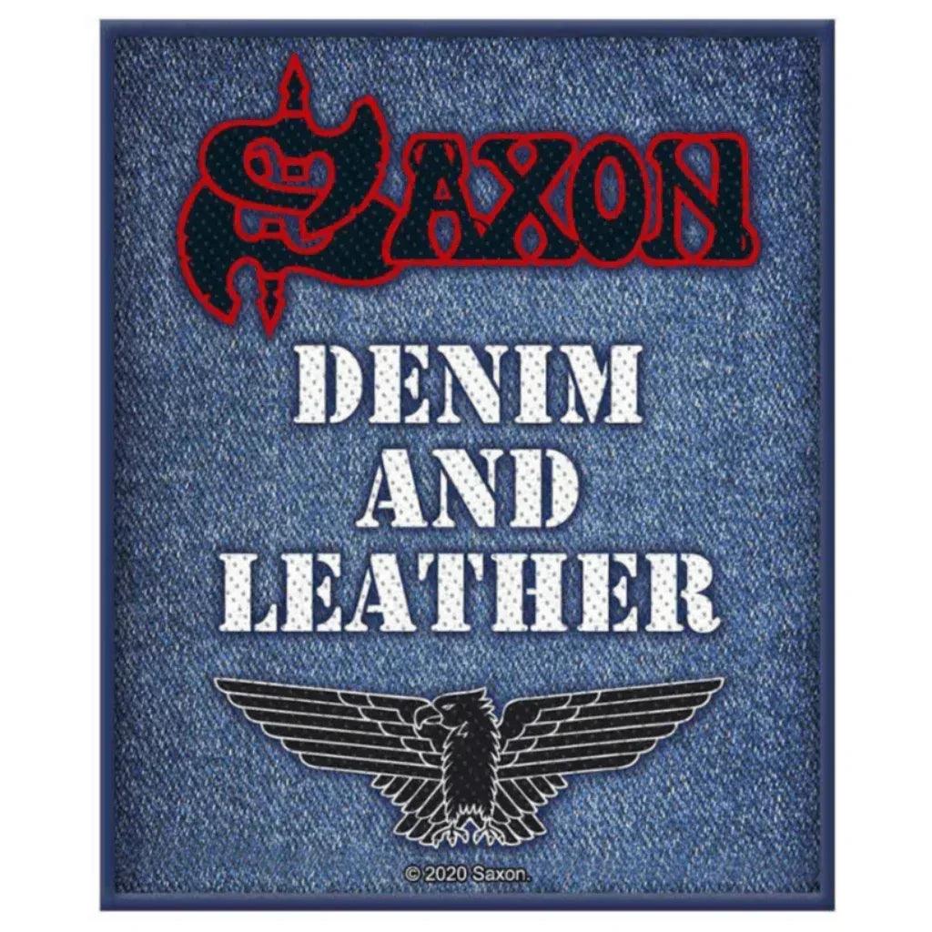 saxon-aufnaeher-patch-denim-and-leather - Totenkopf.com