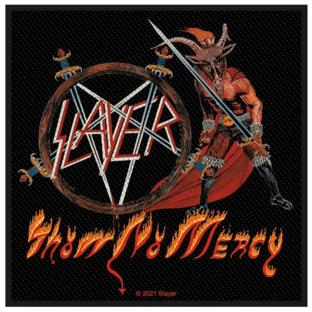 slayer-merch-standard-patch-show-no-mercy - Totenkopf.com
